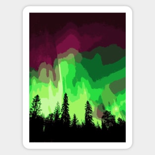 Fluorescent Forest - Landscape Sticker